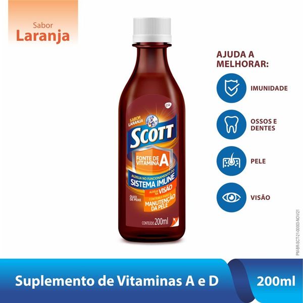 Emulsao Scott Sabor Laranja 200ml