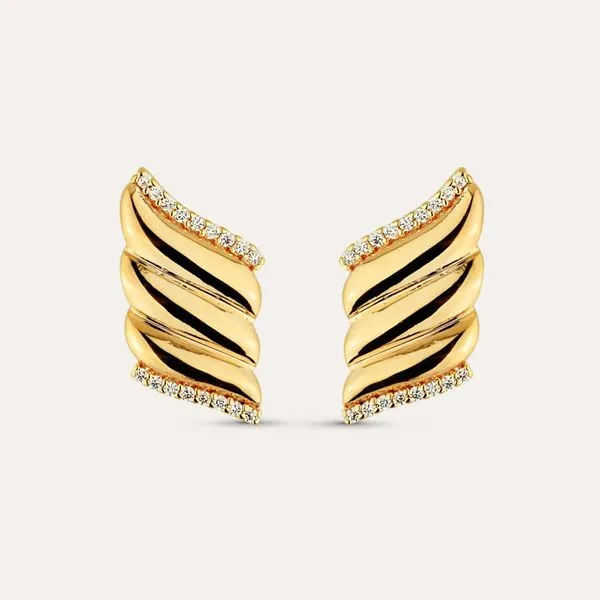 Brinco Moderno Banho De Ouro 18k