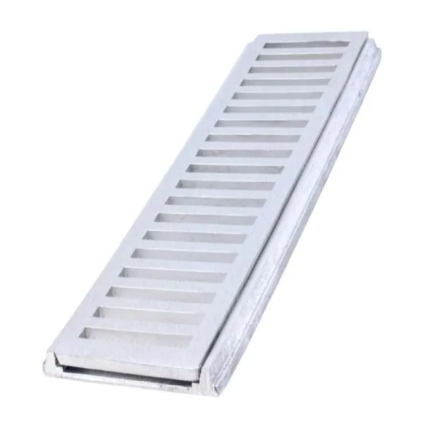 Grelha e Porta Grelha Alumínio Reta 10x100cm Polida CJ10100P Prata Água Mais Porta Grelha Alumínio Reta 10x100cm Polida CJ10100P Prata Água Mais