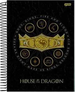 Caderno Universitário 1 Matéria 80 Folhas Casa Do Dragão