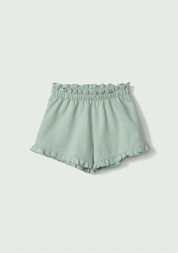 Shorts Infantil Menina Toddler Em Moletom - Verde 001