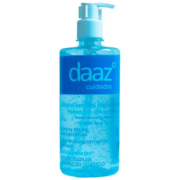 Álcool Em Gel Daaz Esfera Azul 500ml
