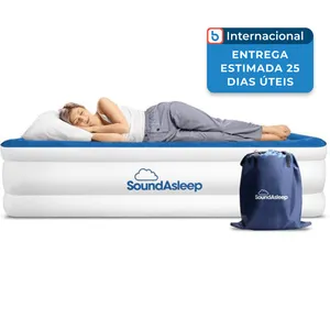 Colchão Inflável Queen SoundAsleep Portátil Azul A-MBI