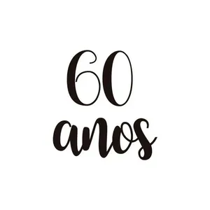 Adesivo Para Balão 60 Anos