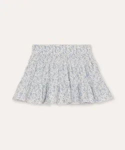 short saia infantil plissada floral colorido 4