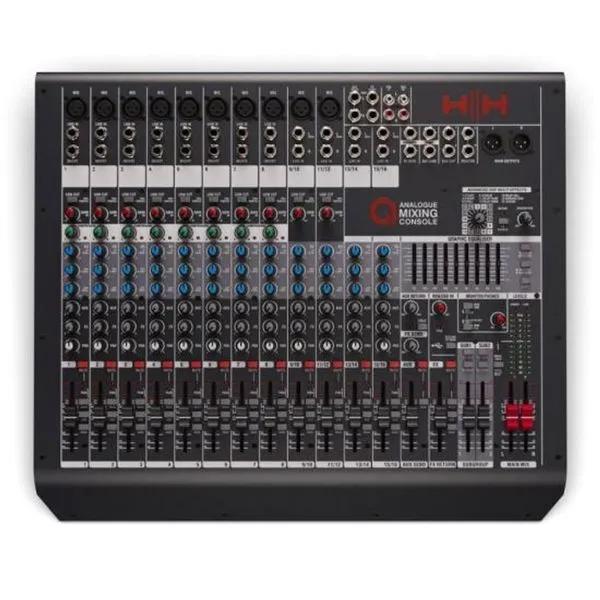 Mesa de Som Queensberry Q16FX 16 Canais com 10 Entradas de Microfone e Efeitos DSP Preta QueensBerry Mesa de Som Queensberry Q16FX 16 Canais com Efeitos DSP e Interface USB Preta QueensBerry