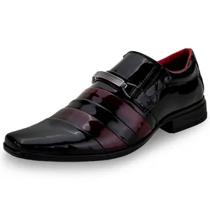 Sapato Masculino Social Bkarellus - 7007 PRETO/VERMELHO 39