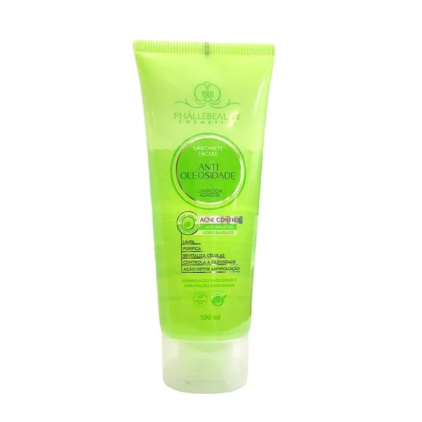 Kit c/2 Sabonete Facial Anti Oleosidade 100ml PhalleBeauty
