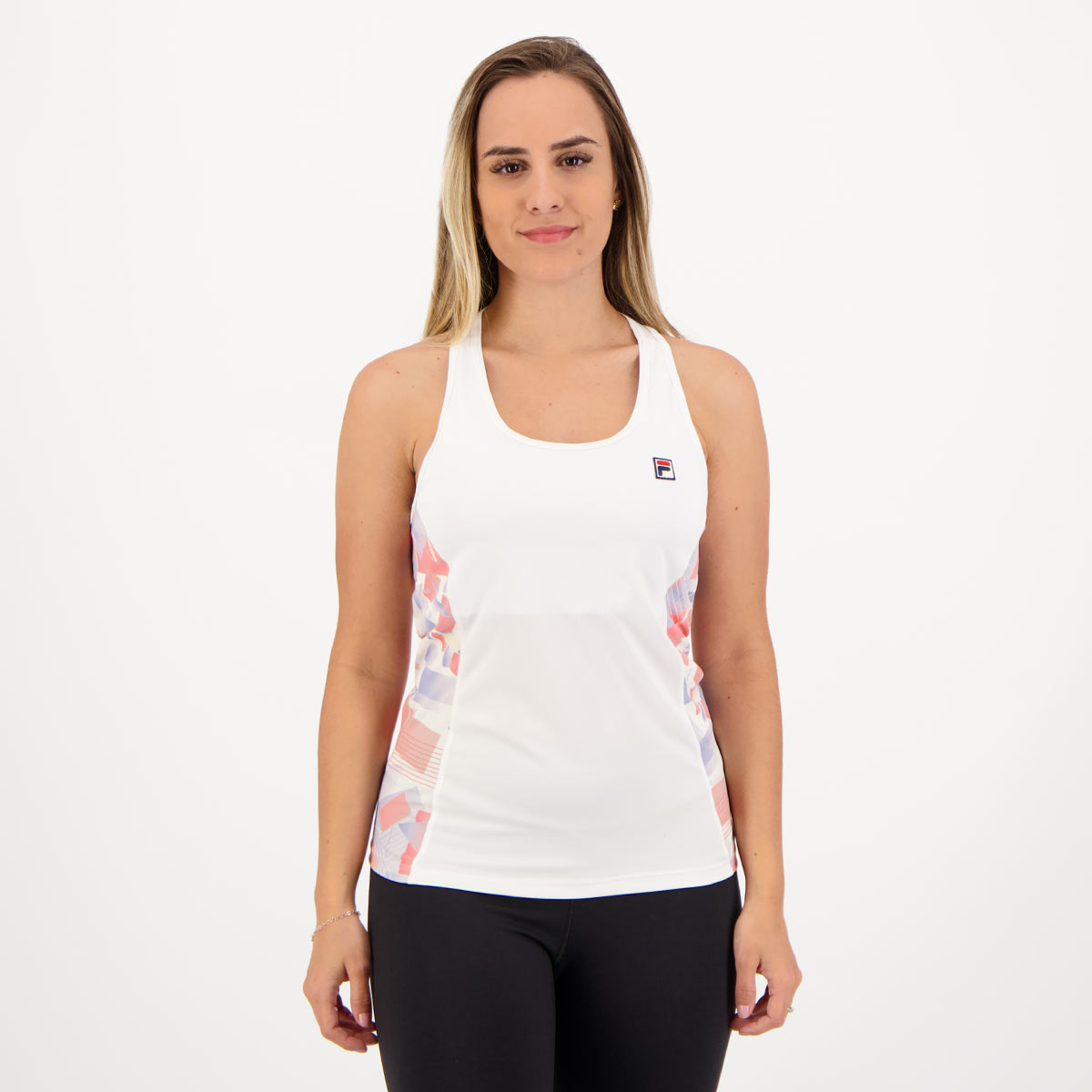 Regata Fila Core Feminina Branca e Lilás