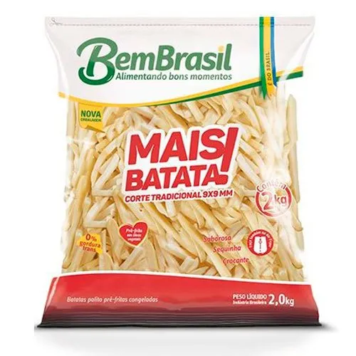 Batata Congelada Bem Brasil Mais Batata Palito Tradicional 2kg