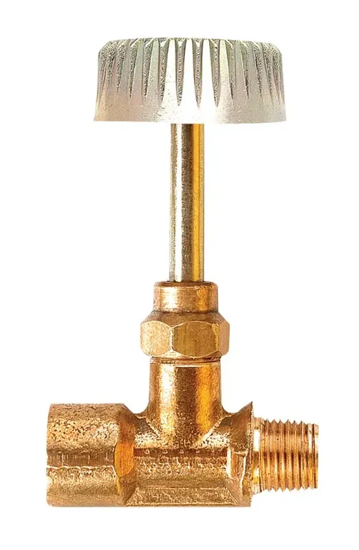 Válvula Agulha Macho-Fêmea 1/8NPT Latão para Gás - Jackwal