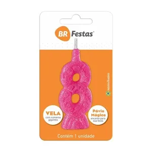 VELA BR FESTAS SUPER N°8 ROSA