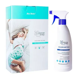 KIT Solução Antiácaros ADF Plus + Capa Antiácaro Colchão Solteiro Super Soft Alergoshop Tam 2 branco