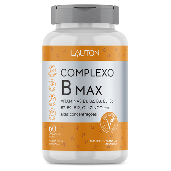 Suplemento Alimentar Complexo B Max Lauton 60 Cápsulas