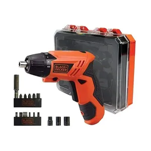 Parafusadeira a Bateria 1/4" 4.8V com LED, 15 Acessórios e Estojo KC4815KBR - Black & Decker