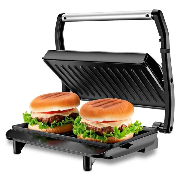 Sanduicheira Elétrica Press Grill PG01 Preta/Inox 1000W 220V 7262504 - Mondial