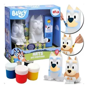 Kit Brinquedo para Pintar 2 Bonecos Bluey e Bingo com Tintas Laváveis e Pincel Elka Brinquedo para Pintar Kit 2 Bonecos Bluey e Bingo com Tintas Laváveis Elka