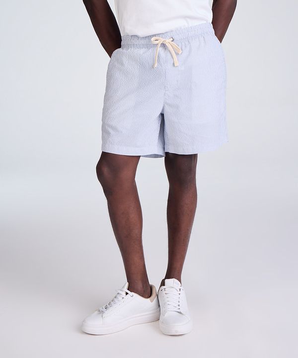 bermuda masculina listrada azul M