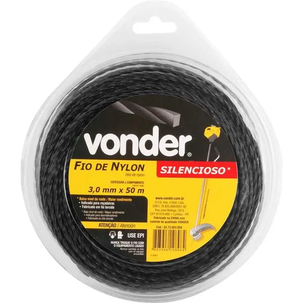 Fio de Nylon 3,0mmx50m Silencioso - VONDER