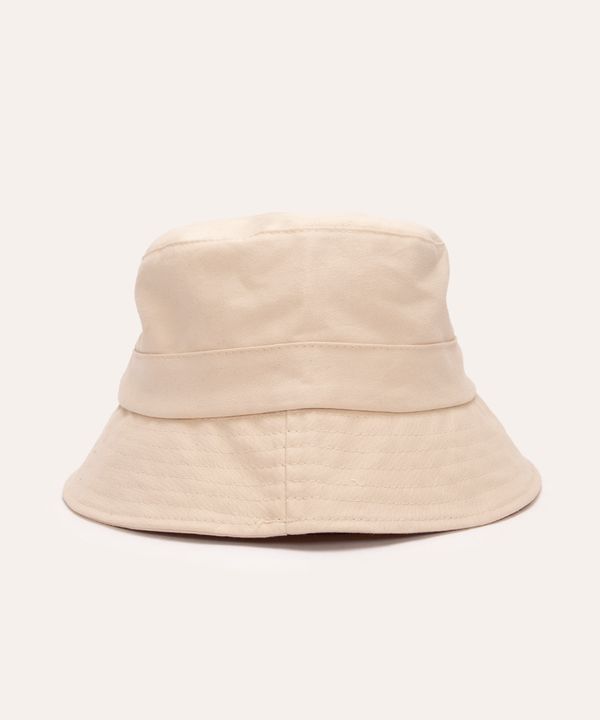 chapéu bucket de sarja bege Único