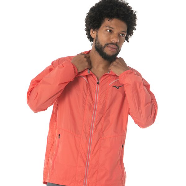 Jaqueta de Corrida Masculina Mizuno High M Vermelho
