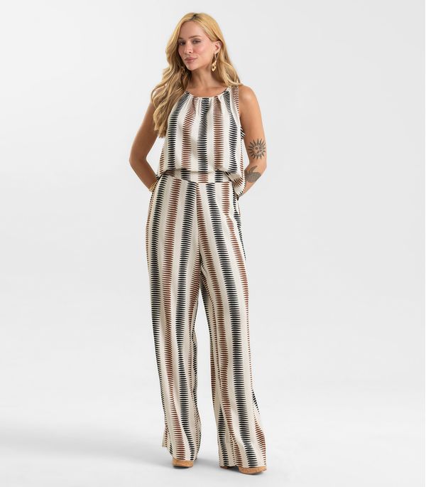 Calça Feminina Pantalona com Leves Defeitos Dianna Marrom P