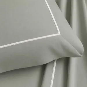 Jogo de Cama Lázio King Size 4 Peças 100% Algodão Egípcio 300 Fios Festonê Verde Kacyumara Jogo de Cama Lázio King 4 Peças Algodão Egípcio 300 Fios Festonê Verde Kacyumara
