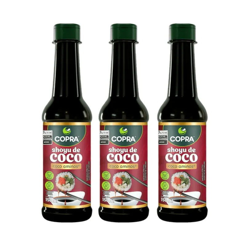 Kit Molho Shoyu De Coco Aminos - Copra 3 Unidades 150ml