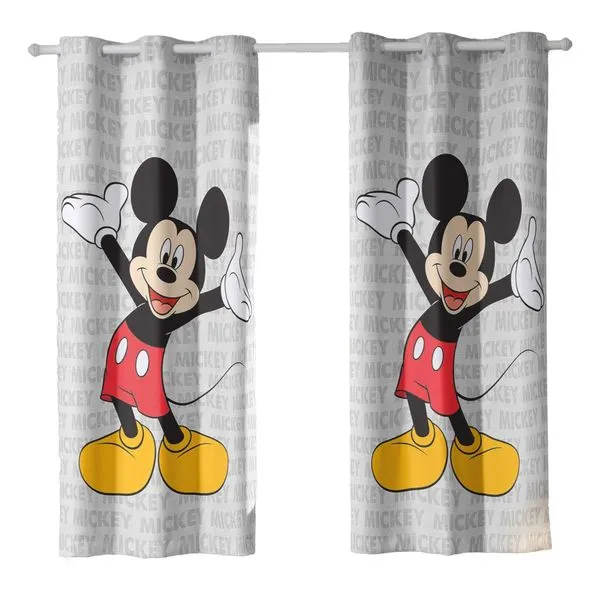 Cortina Corta Luz Bella&Co 240x170cm Mickey Logo (MP)