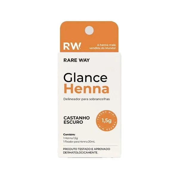 Henna Rare Way Glance Mini Castanho Escuro 1,5g