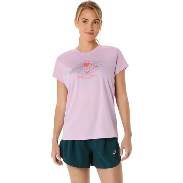 Camiseta ASICS Fujitrail Logo - Feminino - Roxo - tam: PP