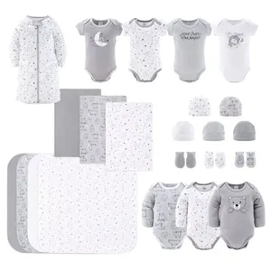 Conjunto 23 Peças Enxoval Peanutshell Recém Nascido Cinza A-BI
