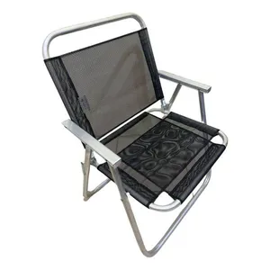 Cadeira De Praia Conforto Oversize 140kg Sanete Ronchetti Cor Preto