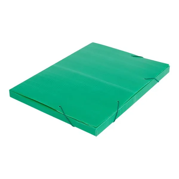 Pasta Ofício com Elástico 20mm Plástico Verde 020208 - Polibrás