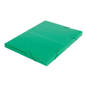 Pasta Ofício com Elástico 20mm Plástico Verde 020208 - Polibrás