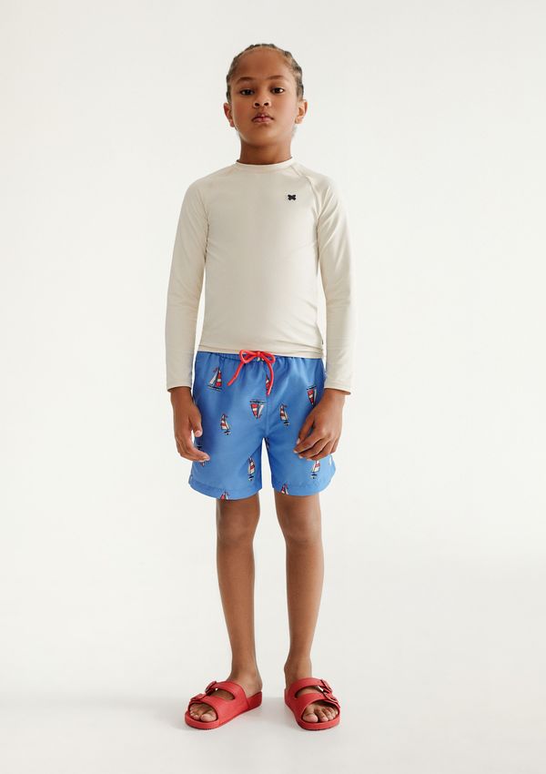 Shorts Infantil Menino Estampado - Azul 004