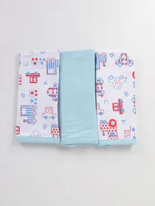 Kit com 03 Babetes Infantil Para Bebê - AZUL