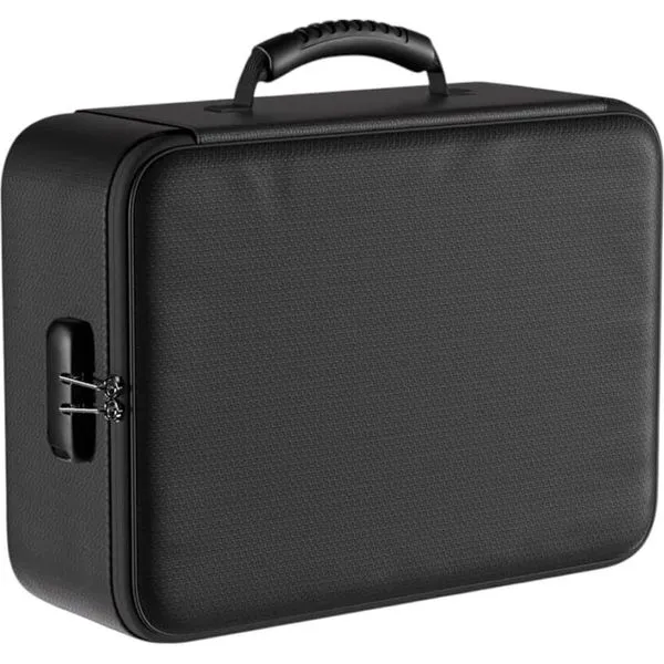 Organizador de Documentos Docsafe 8 Camadas com Trava Preto A-BI