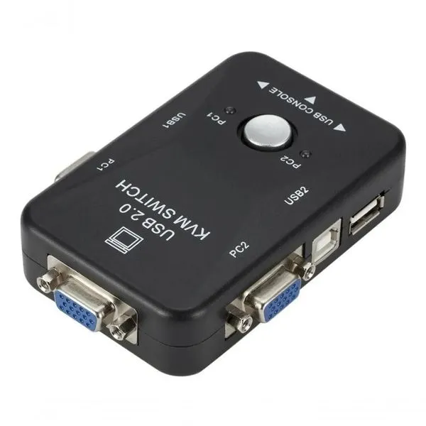 Chaveador Kvm Switch 2 Portas - 2 Cpu Na Mesma Estação-monitor