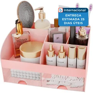 Organizador de Maquiagem com Gavetas Comfyroom Rosa A-MBI