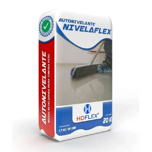 Argamassa Autonivelante Nivela Flex 20kg 0010010863 para Regularização de Pisos Cinza Flex Argamassa Autonivelante Nivela Flex 20kg 0010010863 para Pisos Internos Cinza Flex