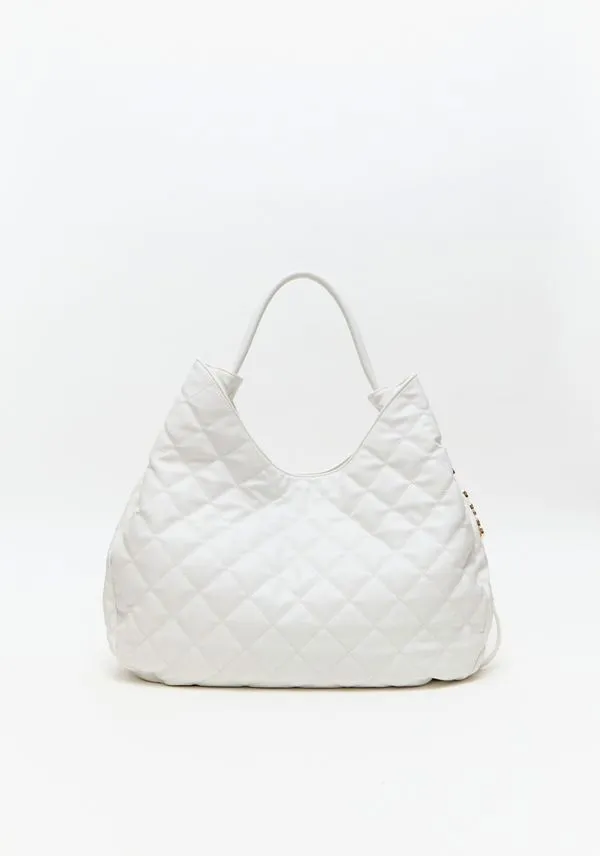 Bolsa Shoulder Matelassê com Metal Branco U