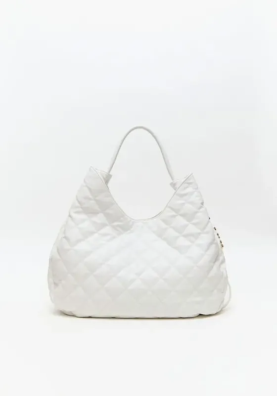 Bolsa Shoulder Matelassê com Metal Branco U