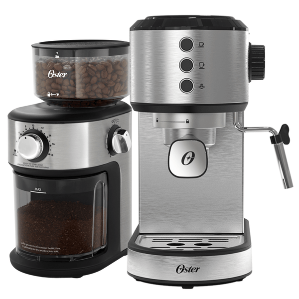 Kit Cafeteira Espresso Perfect Moment e Moedor de Café Precision 18 níveis Oster - 220V