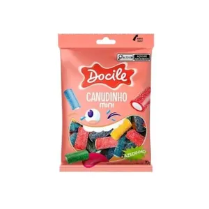 Bala Docile Canudinho Mini 70g BALA DOCILE 70G CANUDINHO MINI