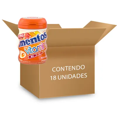Mentos Pote Vitamins Zero Açúcar CONTENDO 18 FRASCOS