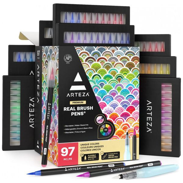 Kit de Canetas Profissionais com Estojo 96 Peças, ARTEZA 110v