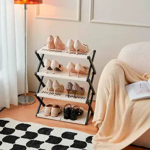 Sapateira Dobrável Tao Multicamadas Simples De Sapatos Branco T-BI