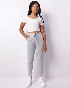 Calça Moletom Juvenil Jogger com Bolsos Cinza 14