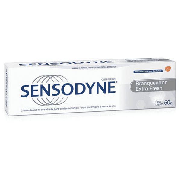 Creme Dental Sensodyne Branqueador Extra Fresh Anti Tártaro para Dentes Sensíveis 50g